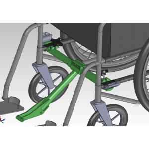 freewheel folding wheelchair adaptor fitted