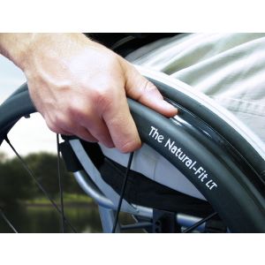 natural fit wheelchair push rim fitted