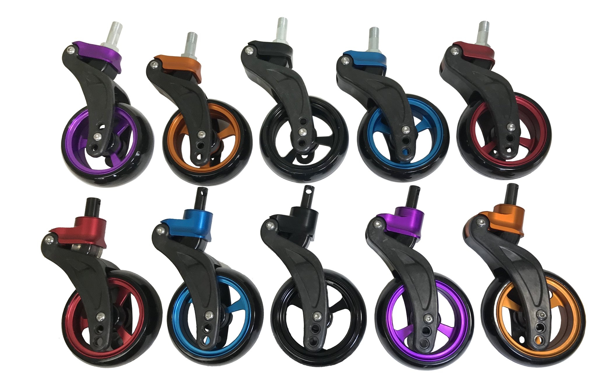 Phase 2 Hybrid Wheelchair Caster Forks Colours